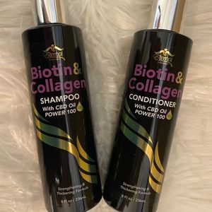Biotin and collagen shampoo and conditioner